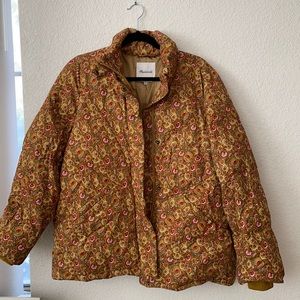 Madewell Floral Corduroy Puffer
